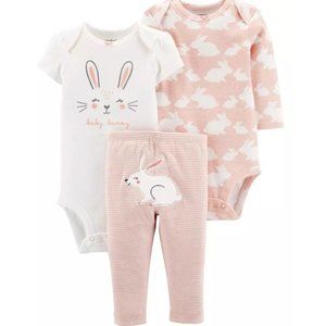 New Baby Girl 3 Piece Hooded Suit With Jeans Pant In Light Green Color Stuff Cotton Fleece & Inner Is Blended FGBH2156 main image 1